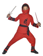 Roter Ninja Krieger Kinderkostüm - 4