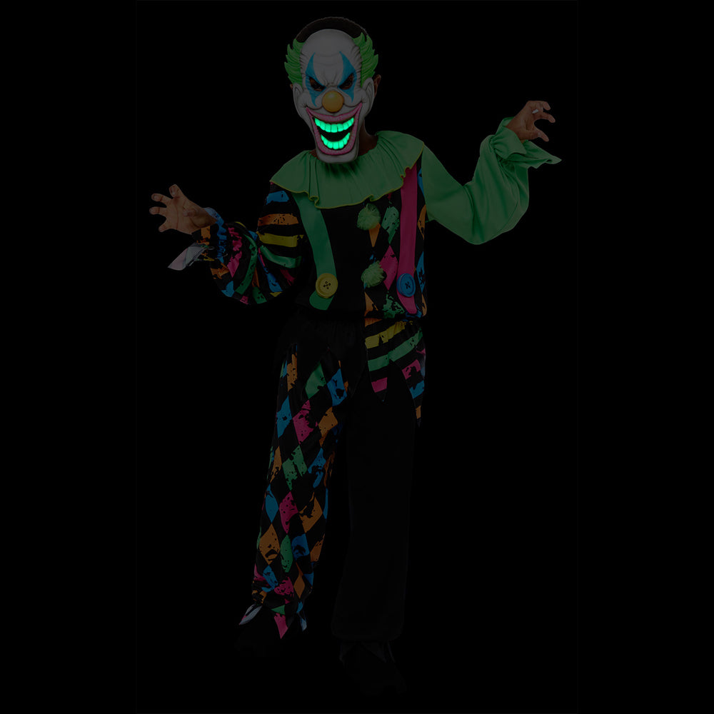 Neon Horror Clown Boy Jungenkostüm - 2