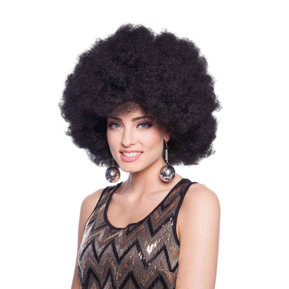 Mega Afro Perücke in Schwarz - 1