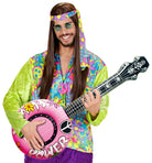 Aufblasbare Flower-Power Gitarre pink - 3