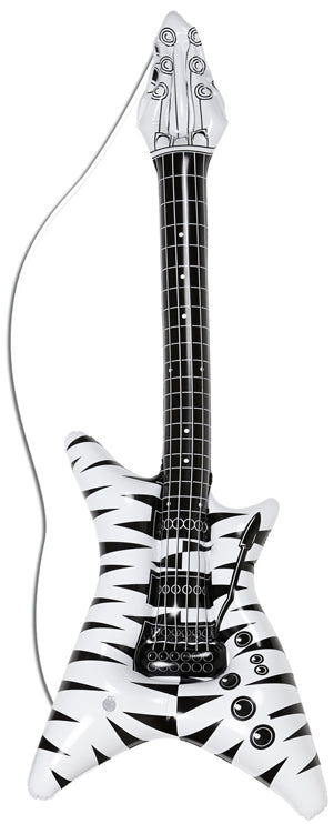 Aufblasbare Rockstar Luftgitarre schwarz-weiß - 2