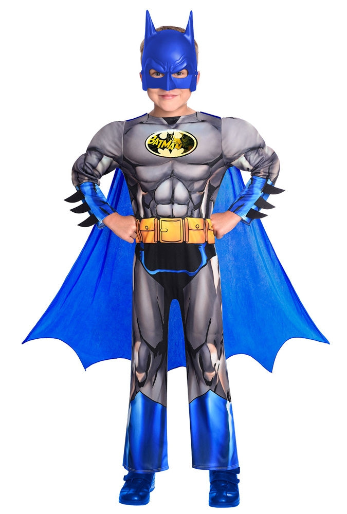 Batman The Brave and the Bold Muskel-Overall Kinderkostüm mit Maske