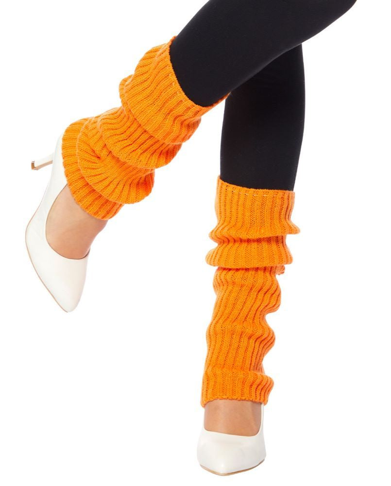 Lange Beinstulpen für Damen neon-orange - 1