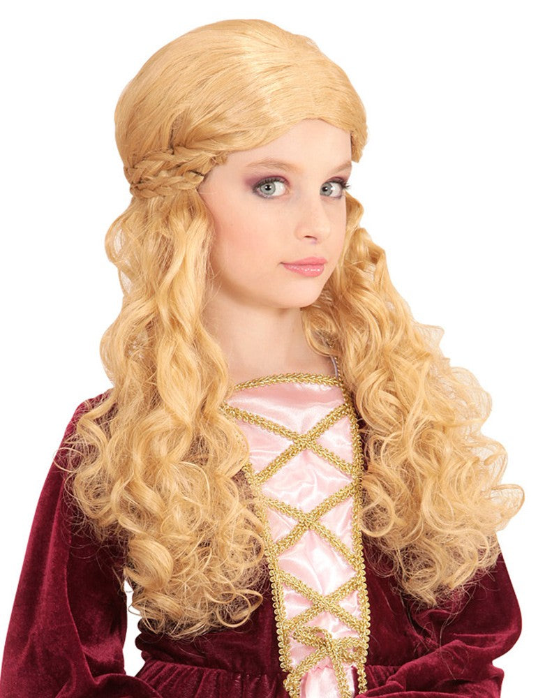 Blonde Mittelalter Prinzessin Damenperücke 2