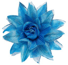 Blumige Rosen Haarspange hellblau - 1