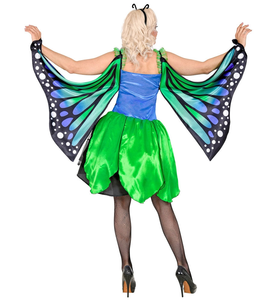 Schmetterling Kostüm für Damen grün-blau - 3