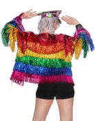 Festival Lamettajacke Regenbogen für Damen - 3