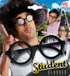 Studentenbrille mit schwarzem Gestell - 4