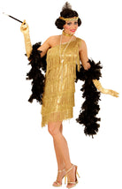 Charleston Flapper Lieselotte Damenkostüm gold - 1