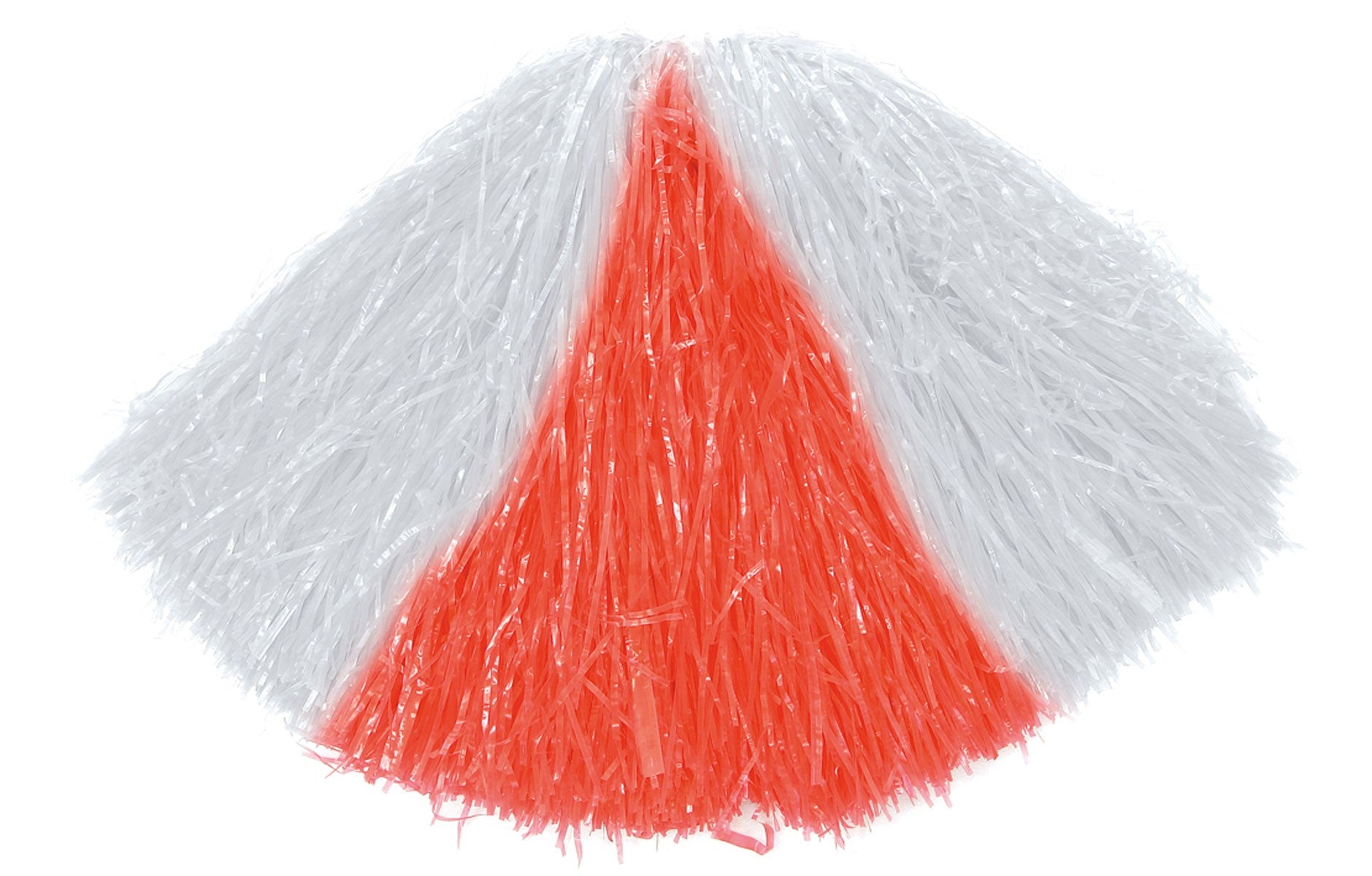 Cheerleader Pompom in Rot-Weiß 2