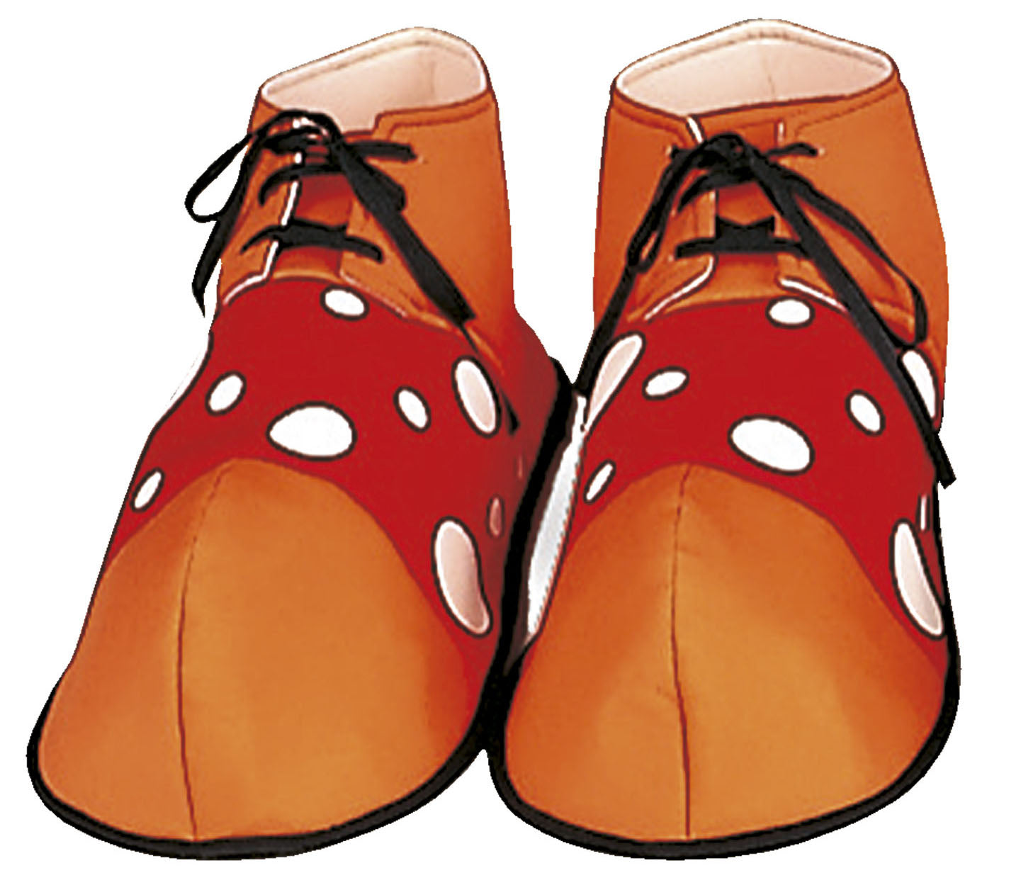 Clown Schuhe rot-orange - 1