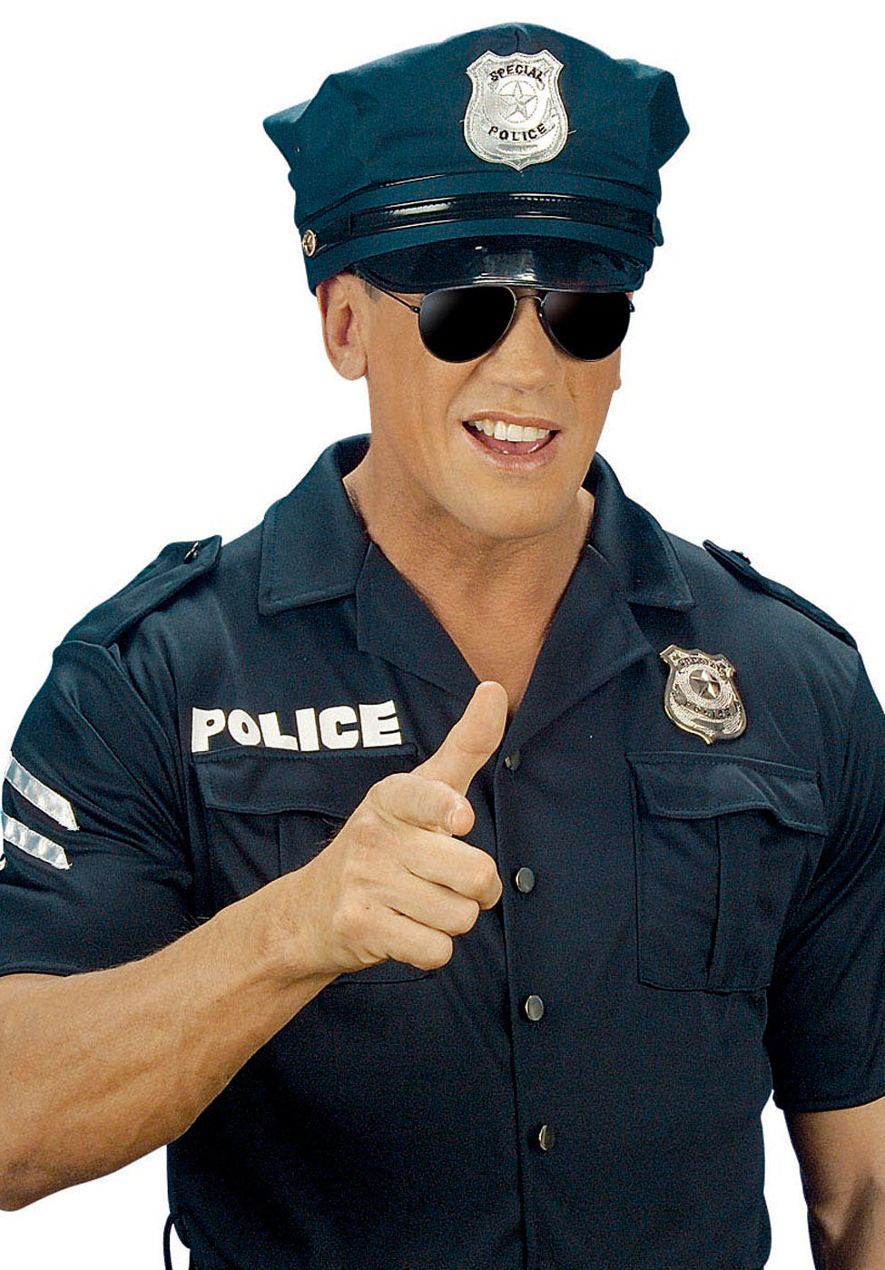 Polizeibrille Pilotenbrille verspiegelt - 2