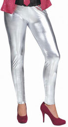 Glanz Leggings silber-metallic - 1