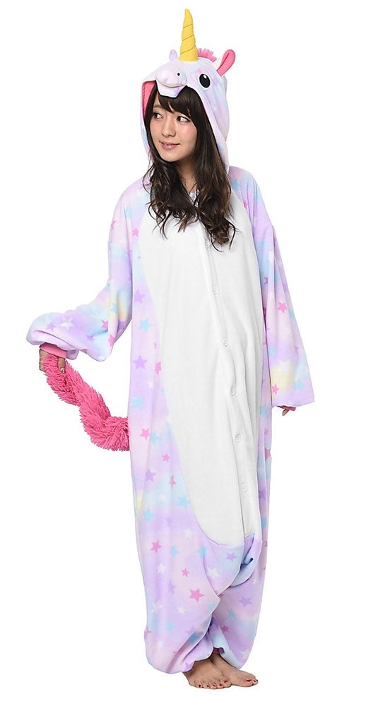 Kigurumi Sternen Einhorn Kostüm für Erwachsene - 1