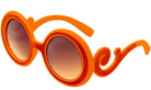 Vintage Brille mit Schnörkeln in Orange - 1