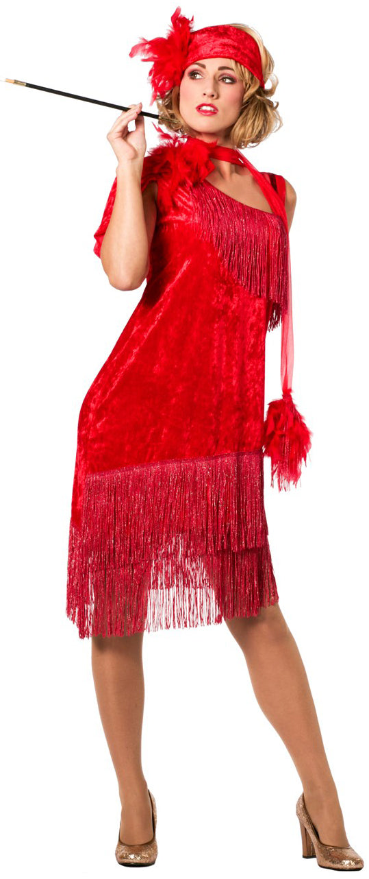 Gilian Flapper Lady Charleston Kostüm rot  - 1