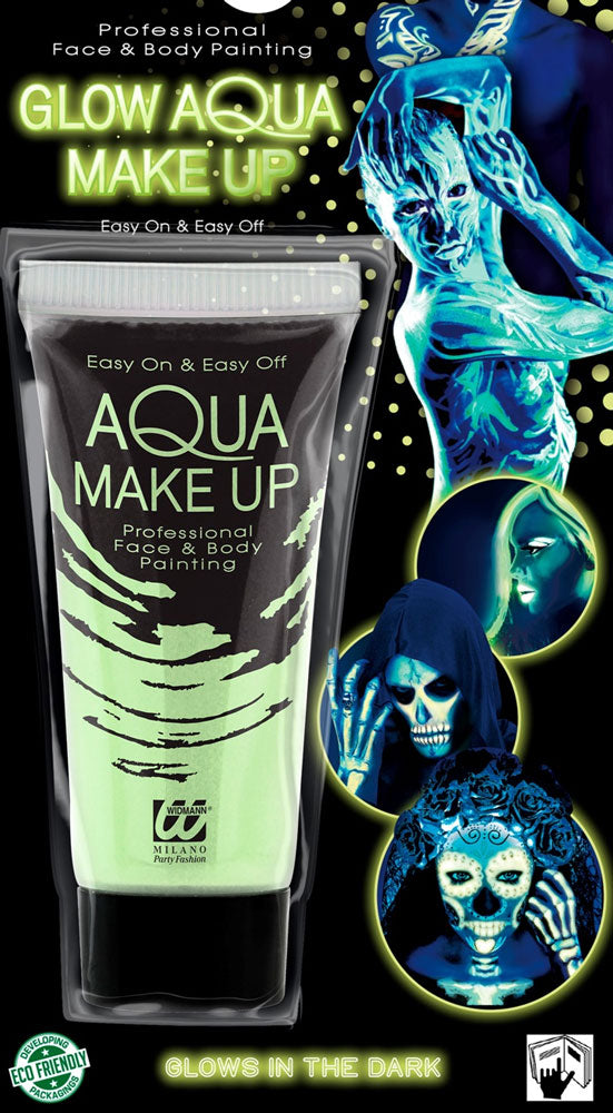 Glow in the Dark Aqua Make Up - 1