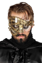 Goldene Steampunk Maske Kilian 1