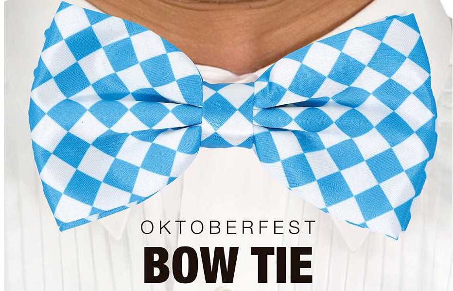 Oktoberfest Fliege blau-weiß - 2