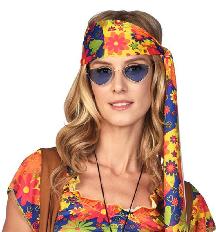 Hippie Herz Brille in Blau - 2