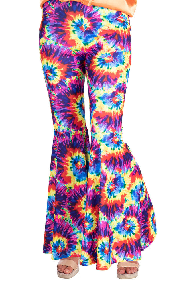 Rainbow Batik Schlaghose für Damen - 1