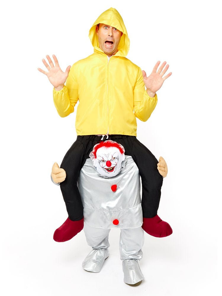 Horror Clown Huckepack Kostüm für Erwachsene - 1