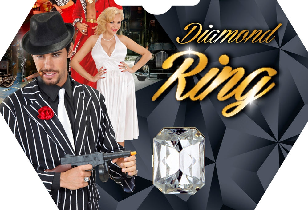 Kristall Diamanten Ring - 1