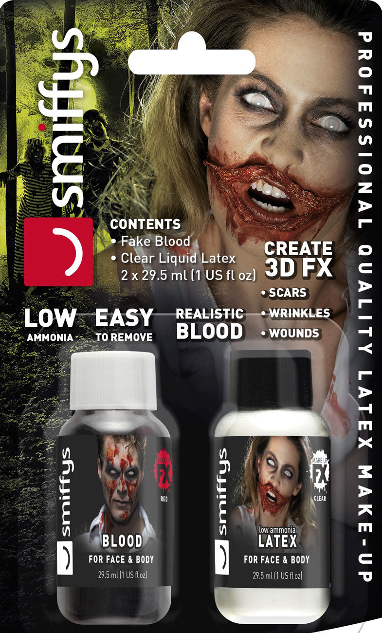 Kleines Zombie Make Up Set 2-teilig - 1