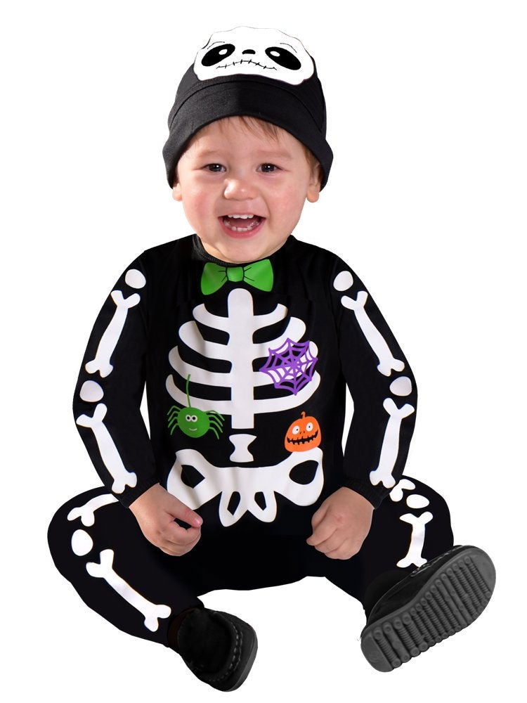 Mini Skelett Halloween Kostüm für Babys - 1