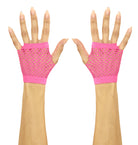 Kurze Netzhandschuhe neon-pink - 1