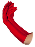 Lange Damen Handschuhe rot - 1