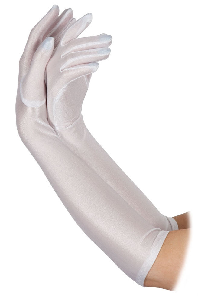 Lange Damen Handschuhe weiß - 1