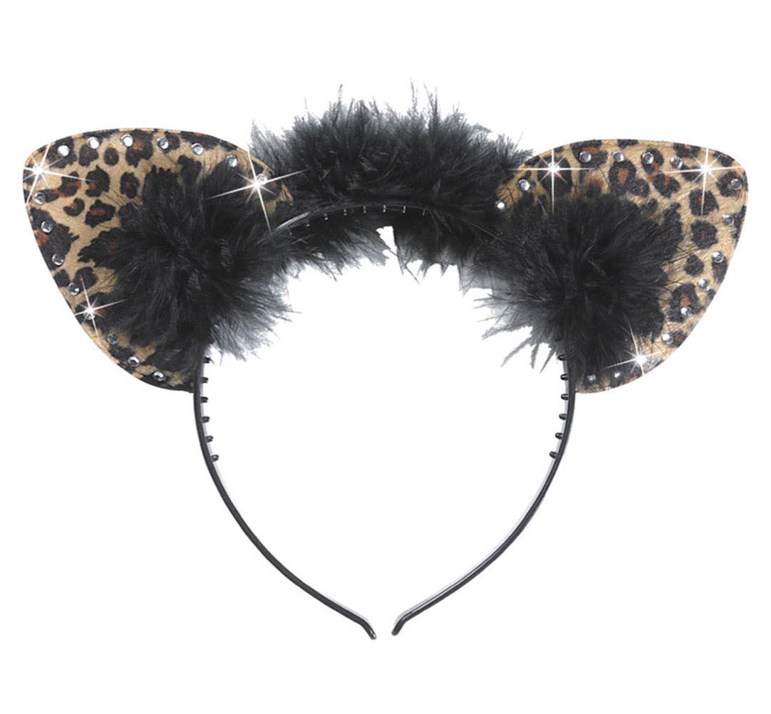 Leoparden Ohren mit Strass - 1