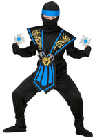 Kombat Ninja Kostüm für Kinder blau - 2