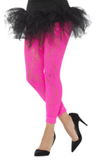 Neon Spitzenleggings pink - 1