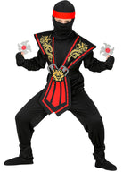 Kombat Ninja Kostüm für Kinder rot - 3