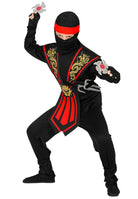 Kombat Ninja Kostüm für Kinder rot - 2