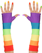 Party Rainbow Satinhandschuhe bunt - 2