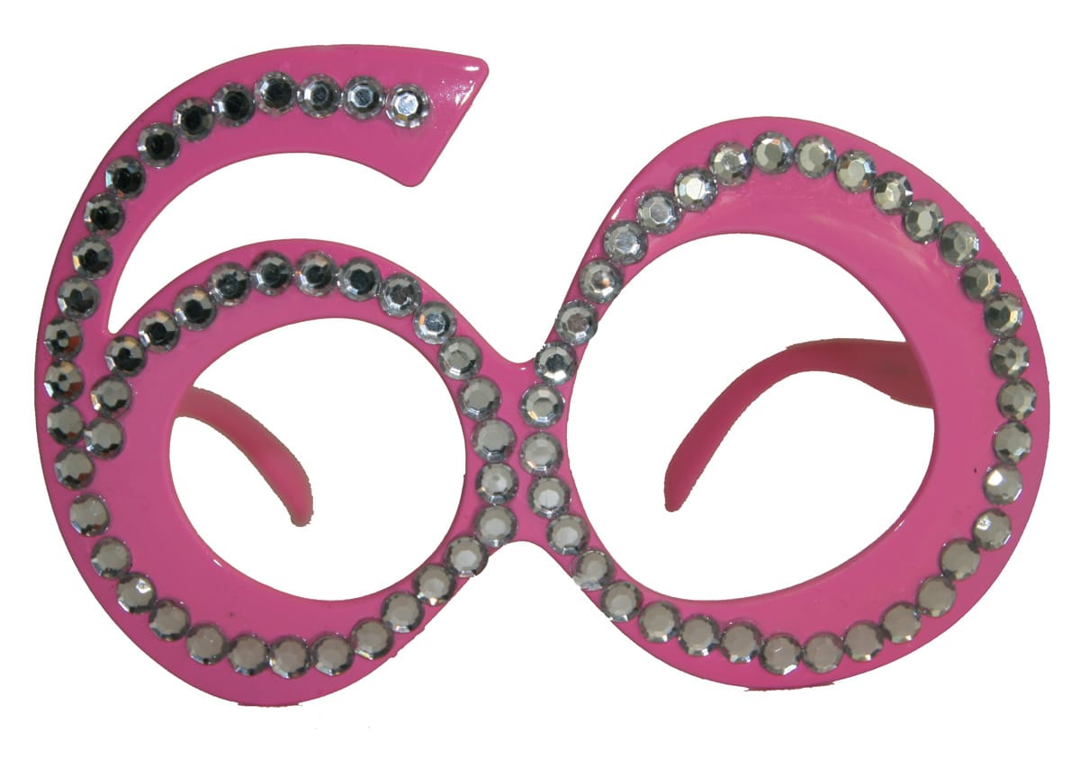 Partybrille Diamond 60 rosa 1