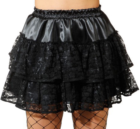 Petticoat Spitzenrock schwarz - 3