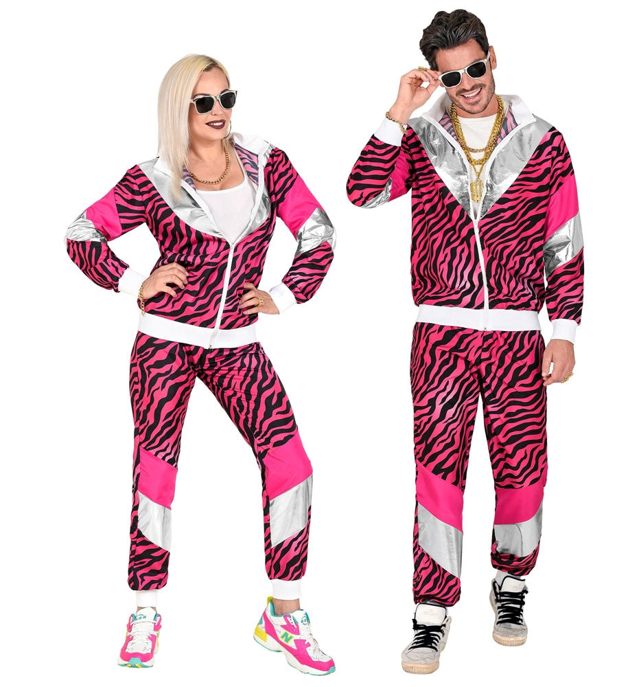 80er Jahre Trainingsanzug pink Tiger Unisex - 1