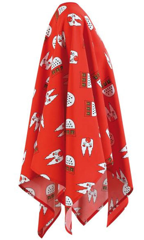 Köln Poncho für Damen rot - 3