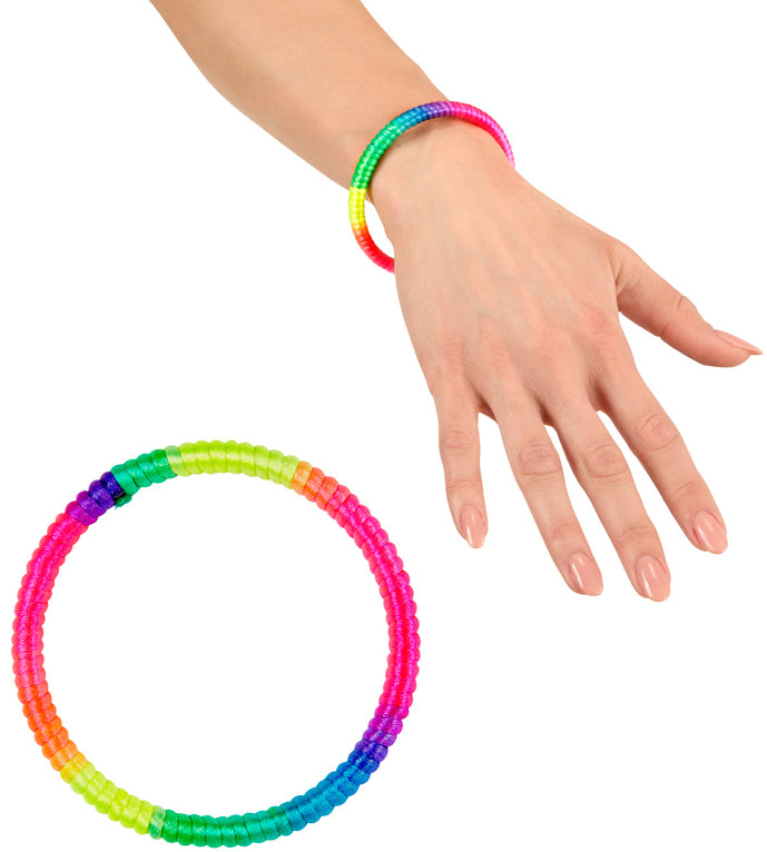 Rainbow Neon Armreif bunt - 1