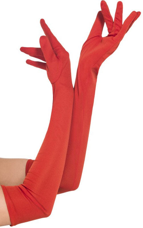 Rote Gala Handschuhe 52cm 1