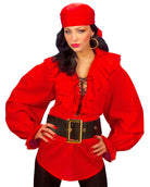 Rote Piratenbluse für Damen - 1