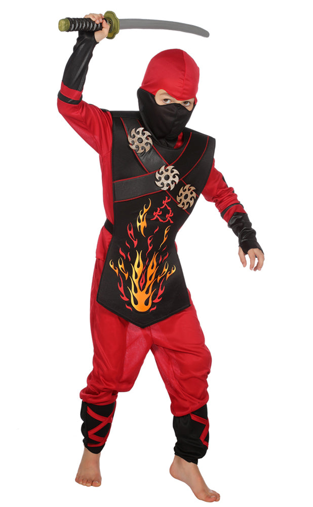 Roter Fire Ninja Kinderkostüm 1