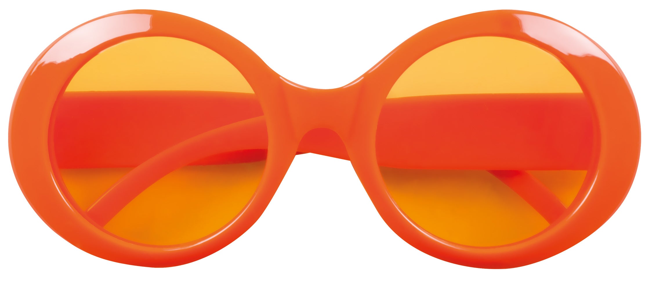 Runde Neon Brille orange - 2