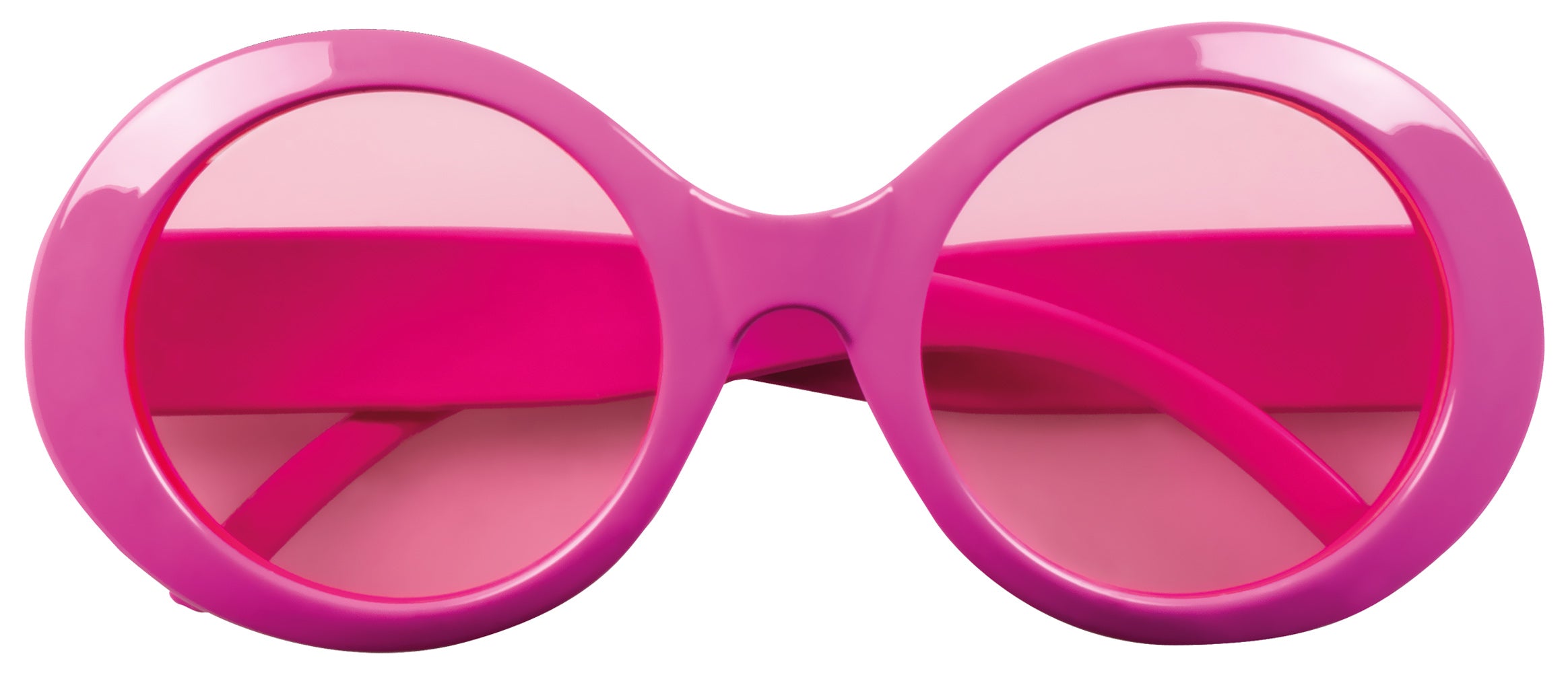 Runde Neon Brille pink - 2