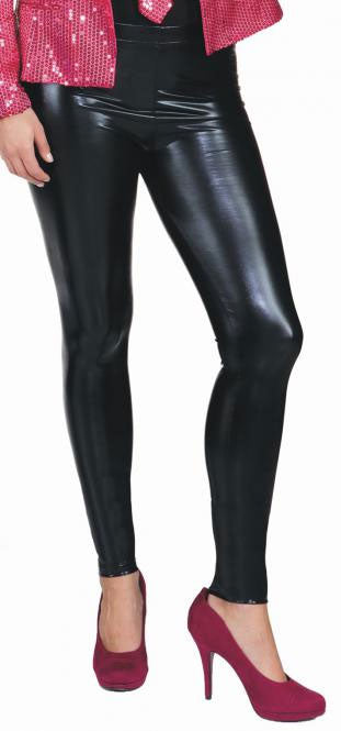 Glanz Leggings schwarz-metallic - 1