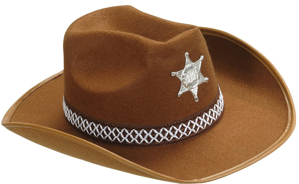 Sheriff Cowboyhut braun für Erwachsene - 1